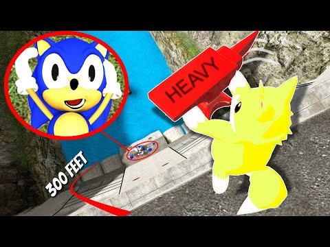 ANVIL VS SANIC from 165m Dam! (Gmod Drop Test)