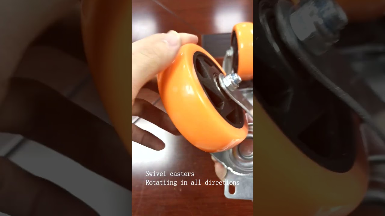 Medium duty hollow core orange pvc caster introduction-YLcaster