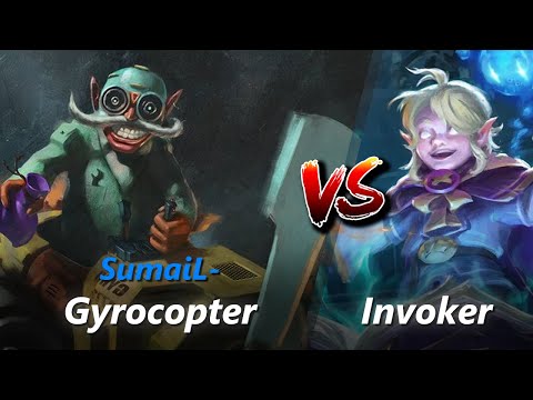 How to Gyrocopter safelane vs Invoker/Pugna (feat. SumaiL-) | First 10 minutes