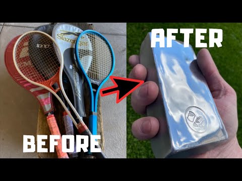Racket and Stack It - Big Bar Casting - Including Total Stack Weight - ASMR Metal Melting - Tennis