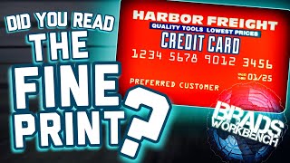 Harbor Freight Credit Card FINE PRINT...Scam