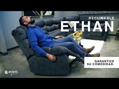 thumbnail video image 2 of Sillón Reclinable Manual de Tela Cosmobel Ethan Cosmobel Ethan Manual, 2 of 6