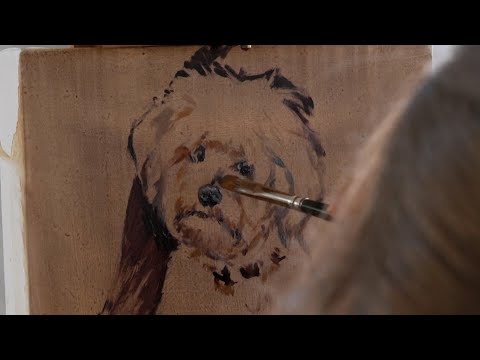 How an artist built a career creating pet oil paintings