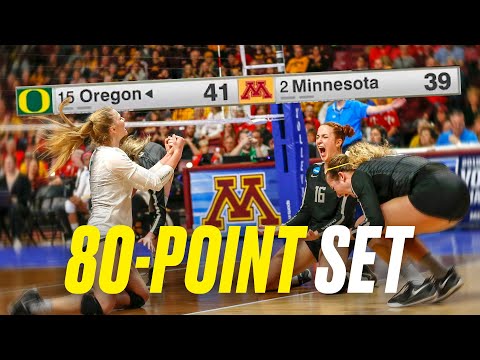 Oregon and Minnesota’s marathon 80-point set in 2018 women’s volleyball tournament