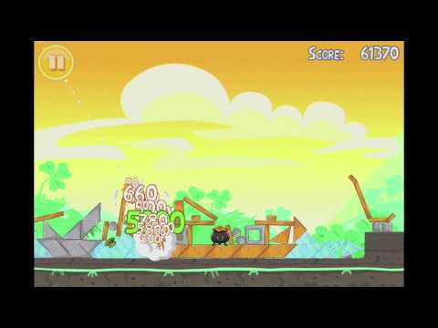 Angry Birds Seasons Go Green, Get Lucky 3 Star Walkthrough Level 5