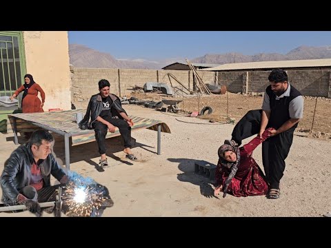 The Kohrig family (Amir and Fatima) helped Ayas install the gas pipe in the house.