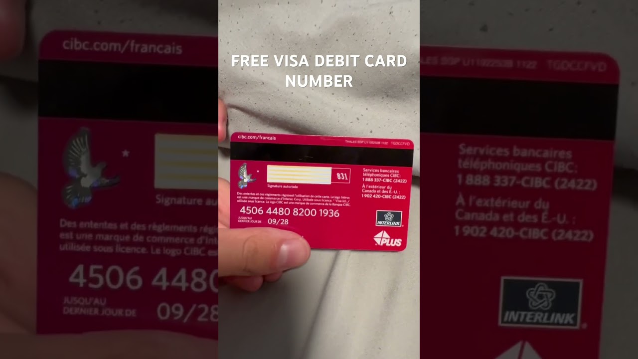 FREE VISA DEBIT CARD NUMBER