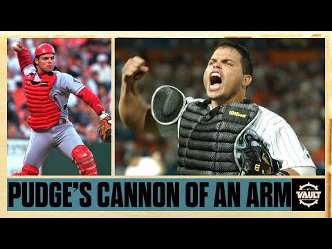Ivan "Pudge" Rodriguez had a CANNON of an arm! One of the best catchers ever