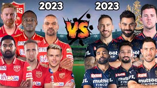 PBKS (2023) 🆚 RCB (2023) in IPL Probable Playing 11 Comparison