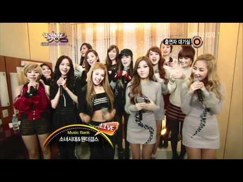 111118 KBS2 Music Bank SNSD   Waiting Room