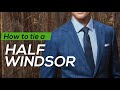 How to tie a Half Windsor tie knot (thin tie)