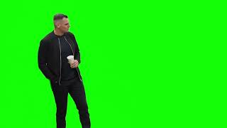 Gunther scoffs at something green screen