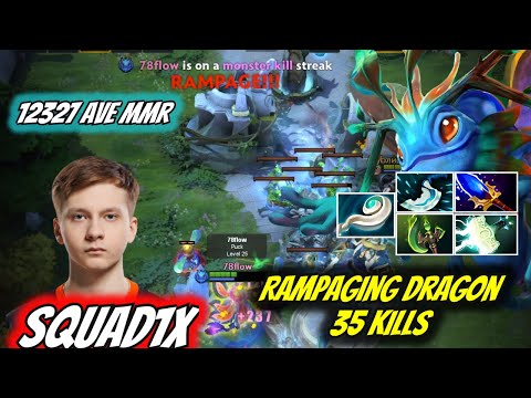 squad1x [Puck] Rampaging Dragon with 35 kills - Dominates the game - Dota 2 /#дота2  highlights.