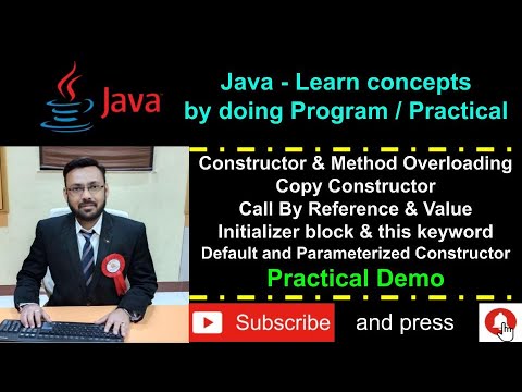 Java Constructor Method Overloading Copy Constructor Call By Value Reference Practical