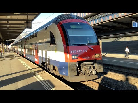 Ausfahrt der S6 in Baden auf Gleis 2