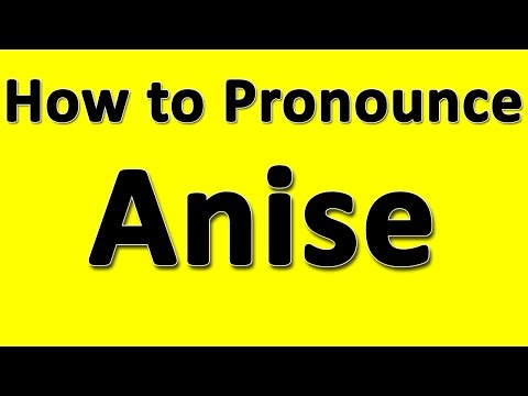 How to Pronounce Anise