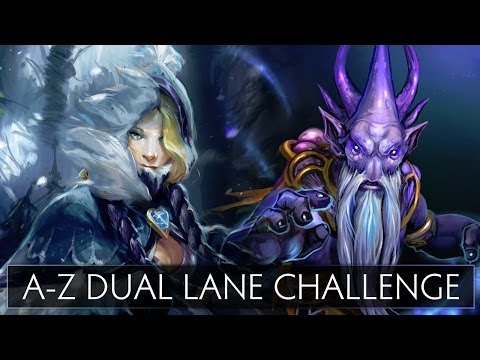 Dota 2 A-Z Dual Lane Challenge - Crystal Maiden and Dark Seer