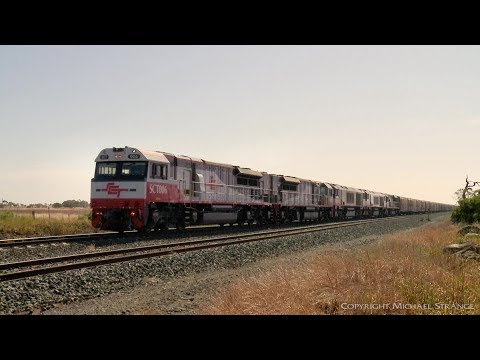 SCT 5PM9 Five Locomotives & 1800m Long Train - PoathTV Australian Railways