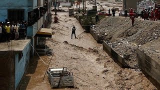 Residents saved from muddy torrents in Peru floods