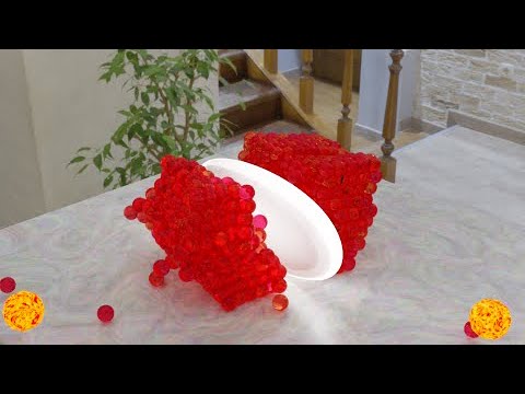 Slicing jelly in Blender (more molecular addon fun)