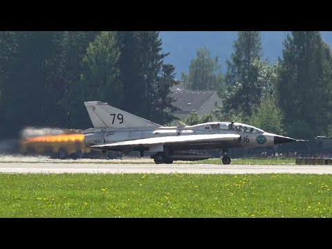 AIRPOWER 2022|| Saab J-35 Draken Swedish Historic Flight [4k]
