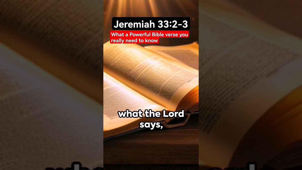 This Bible verse will change your life forever Jeremiah 33:2-3 #amen #gospelrevivalvibes #bibleverse