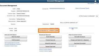 The Document Management page