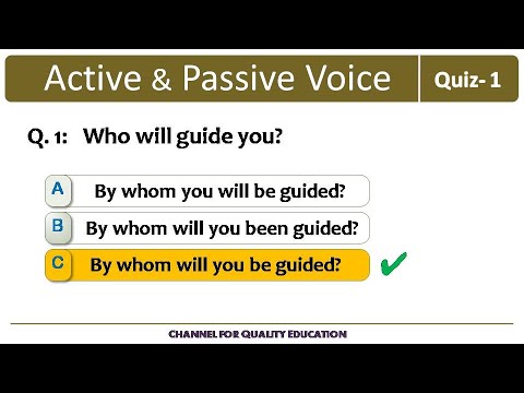 Practice Test:  Active Voice vs Passive Voice | English Grammar solution for all competitive tests