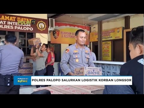 POLRES PALOPO SALURKAN LOGISTIK KORBAN LONGSOR DI LATIMOJONG