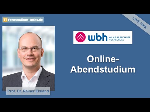 Online-Abendstudium an der Wilhelm Büchner Hochschule | Live-Talk mit dem Präsidenten Prof. Elsland