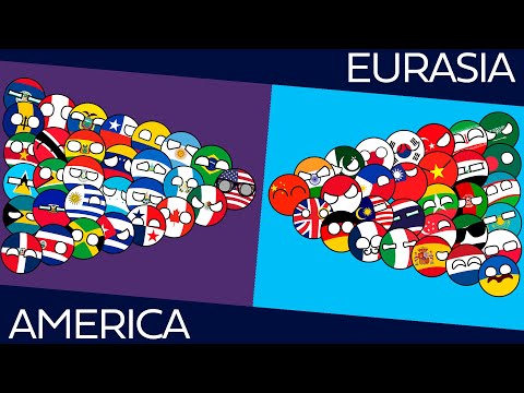 Countryballs Marble Race America vs Eurasia | Marble Race Duels