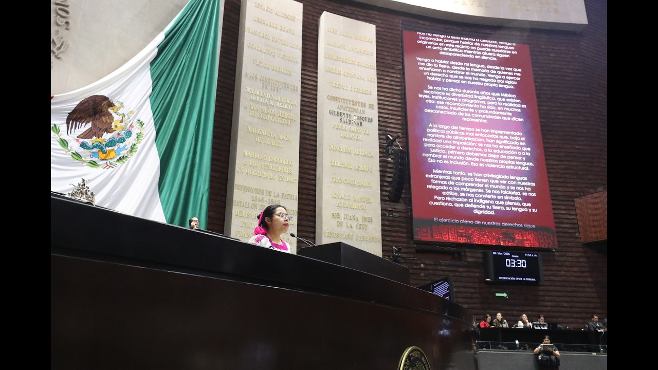 Verónica Liliana Bautista Hernández, hablante de Lengua tsotsil / Mensaje al Pleno