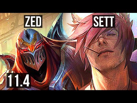 ZED vs SETT (MID) | Rank 1 Zed, 8 solo kills | NA Challenger | v11.4