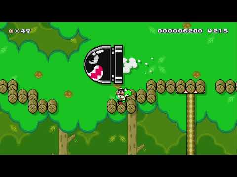 3-2 - Crossing ChainChomp Bridge by Ohara - Super Mario Maker 2 - No Commentary 1bu