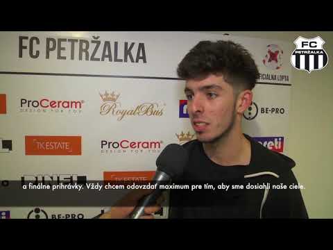 Pozápasové rozhovory 22.10.2017 FC Petržalka - PŠC Pezinok