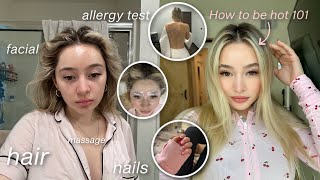 my EXTREME glow up for valentines day + bf's birthday... | allergy test, massage, nails, lashes