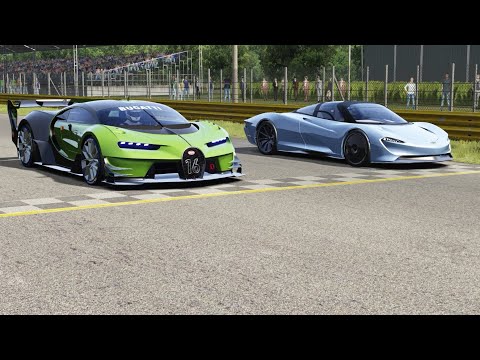 Bugatti Vision GT vs McLaren Speedtail at Monza Full Course