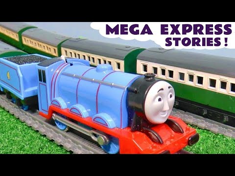Gordon and the Mega Express Toy Train Stories with Thomas Trains