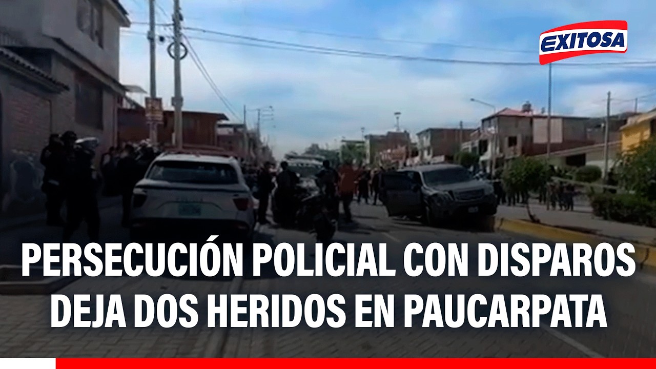 🔴🔵 Persecución policial con disparos termina en choque y deja dos heridos en Paucarpata