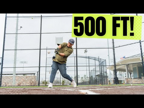 500ft Home Run off of a tee?!?!?! (feat. HR derby with Stinger Sports)