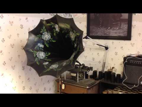 edison custom black wax cylinder / Silent night