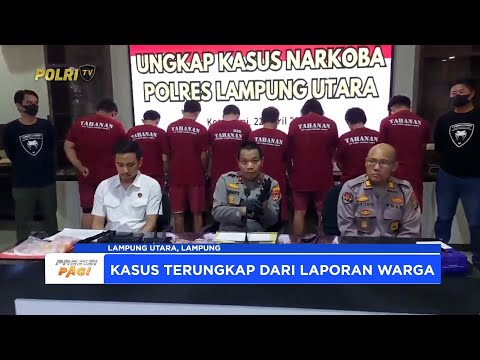 POLRES LAMPUNG UTARA AMANKAN 8 BANDAR NARKOBA