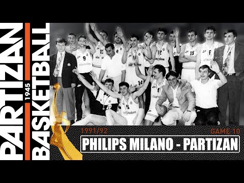 PHILIPS MILANO - PARTIZAN 89-94 | GAME#10 EUROLEAGUE 91/92 |