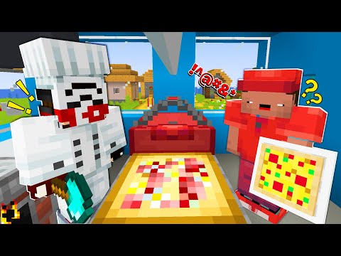 BALON KAFA'yı PİZZA İŞÇİSİ YAPTIM !! - Minecraft