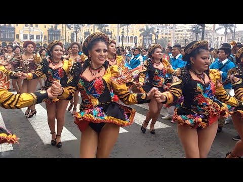 Chicas baile Saya Caporales 2019 Lima Perú (Virgen de la Candelaria - Copacabana)