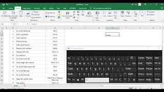 KEY SHORTCUTS IN EXCEL #01