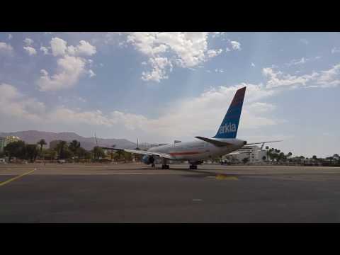 Loudly Takeoff of Arkia Boeing 757-300.from eilat Airporf