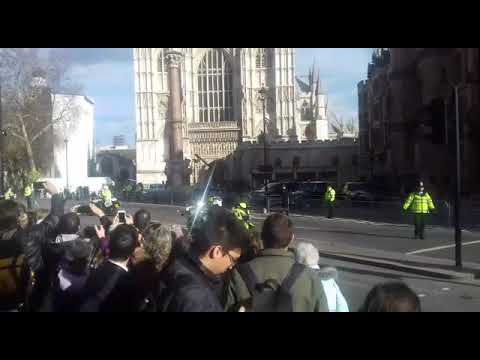 Queen Arrives At A Service of Celebration for Commonwealth Day.