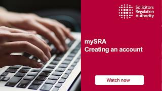 Creating an account in mySRA