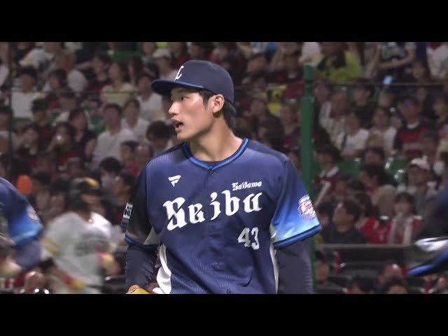 The last one is slider!!! The Lions... Shinnosuke Hada 1 inning 3 in a row struck out perfect pitch!!! July 5, 2025 Fukuoka Softbank Hawks vs. Saitama Seibu Lions